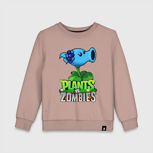 Детский свитшот Plants vs Zombies Морозный Горох / Пыльно-розовый – фото 1