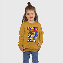 Свитшот хлопковый детский ЕЖ СОНИК SONIC THE HEDGEHOG, цвет: горчичный — фото 2