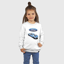 Свитшот хлопковый детский Ford Motorsport Racing team, цвет: белый — фото 2
