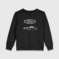 Свитшот хлопковый детский Ford Racing, цвет: черный