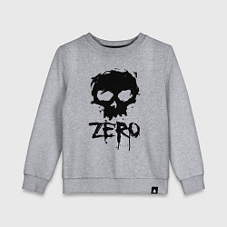 Свитшот хлопковый детский Zero skull, цвет: меланж