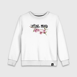 Свитшот хлопковый детский Sakura Spring Mood, цвет: белый