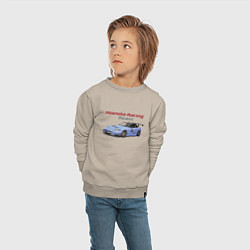 Свитшот хлопковый детский Honda Racing Team!, цвет: миндальный — фото 2