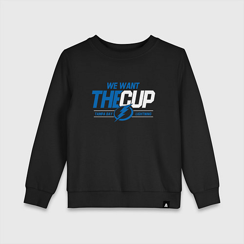 Детский свитшот Tampa Bay Lightning We want the cup Тампа Бэй Лайт / Черный – фото 1