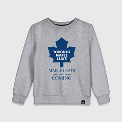 Свитшот хлопковый детский Toronto Maple Leafs are coming Торонто Мейпл Лифс, цвет: меланж