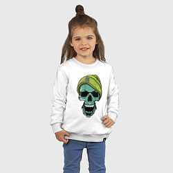Свитшот хлопковый детский New York Yankees Cool skull, цвет: белый — фото 2
