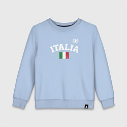 Свитшот хлопковый детский Футбол Италия, цвет: мягкое небо