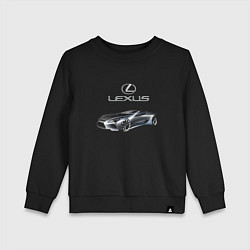 Свитшот хлопковый детский Lexus Motorsport, цвет: черный
