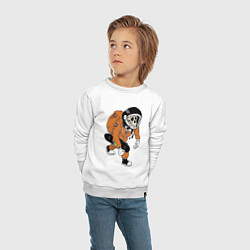 Свитшот хлопковый детский Astronaut Cool Monkey, цвет: белый — фото 2