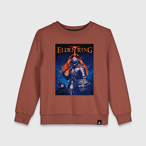 Детский свитшот Elden Ring Рыцарь / Кирпичный – фото 1