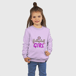Свитшот хлопковый детский Volleyball - Girl, цвет: лаванда — фото 2