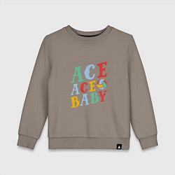 Свитшот хлопковый детский Ace Ace Baby, цвет: утренний латте