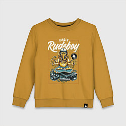 Свитшот хлопковый детский Rudeboy, цвет: горчичный