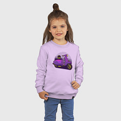 Свитшот хлопковый детский Фиолетовый мопед, цвет: лаванда — фото 2