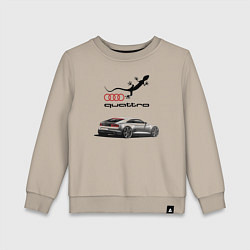 Свитшот хлопковый детский Audi quattro Lizard, цвет: миндальный