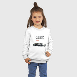 Свитшот хлопковый детский Audi Concept Sketch, цвет: белый — фото 2