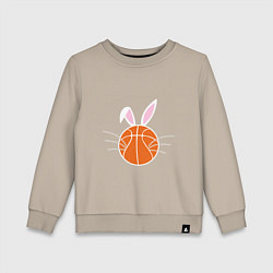 Свитшот хлопковый детский Basketball Bunny, цвет: миндальный