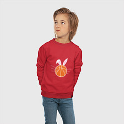 Свитшот хлопковый детский Basketball Bunny, цвет: красный — фото 2