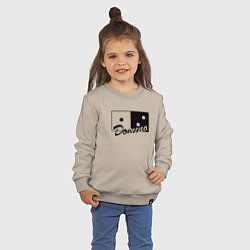 Свитшот хлопковый детский Доминообщественное, цвет: миндальный — фото 2