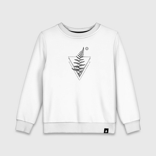 Детский свитшот Папоротник Номер Два / Белый – фото 1