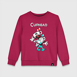 Детский свитшот Cuphead веселые чашечки