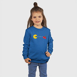 Свитшот хлопковый детский Pac-man 8bit, цвет: синий — фото 2