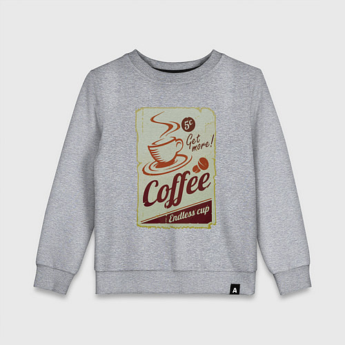 Детский свитшот Coffee Cup Retro / Меланж – фото 1