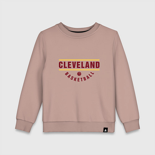 Детский свитшот Cleveland - Basketball / Пыльно-розовый – фото 1