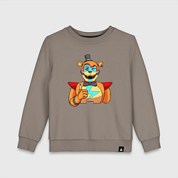 Свитшот хлопковый детский Five Nights at Freddys: Security Breach - Глэмрок, цвет: утренний латте