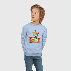 Свитшот хлопковый детский Five Nights at Freddys: Security Breach - Глэмрок, цвет: мягкое небо — фото 2