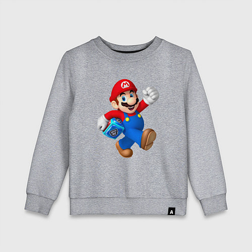 Детский свитшот Super Mario Hero! / Меланж – фото 1