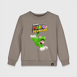 Детский свитшот Luigi cat Super Mario 3D World Nintendo