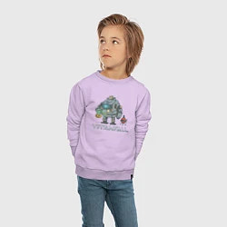 Свитшот хлопковый детский Титанфол арт Helloween TITANFALL, цвет: лаванда — фото 2