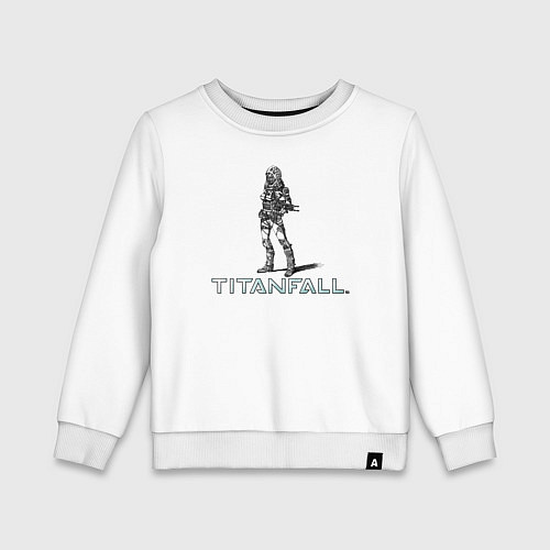Детский свитшот TITANFALL PENCIL ART титанфолл / Белый – фото 1