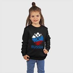 Свитшот хлопковый детский Russia, цвет: черный — фото 2