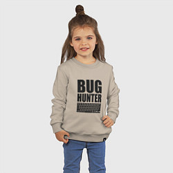 Свитшот хлопковый детский Bug Хантер, цвет: миндальный — фото 2