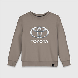 Свитшот хлопковый детский TOYOTA 3D Logo, цвет: утренний латте