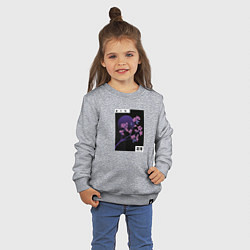 Свитшот хлопковый детский Сакура Закат, цвет: меланж — фото 2