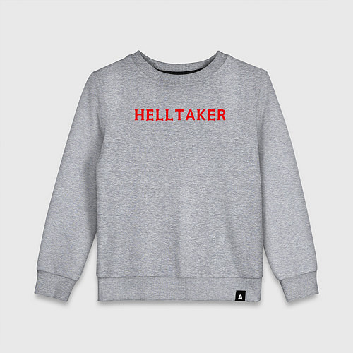 Детский свитшот Helltaker logo / Меланж – фото 1