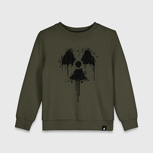Детский свитшот Атомный символ / Хаки – фото 1
