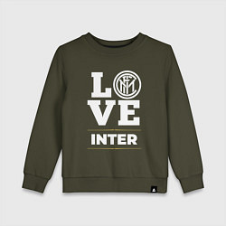 Свитшот хлопковый детский Inter Love Classic, цвет: хаки