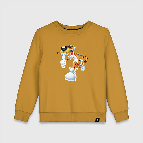 Детский свитшот Cool tiger Сartoon / Горчичный – фото 1