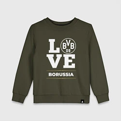 Свитшот хлопковый детский Borussia Love Classic, цвет: хаки