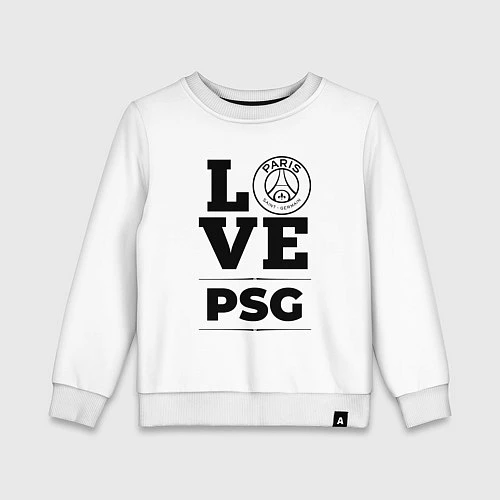 Детский свитшот PSG Love Классика / Белый – фото 1