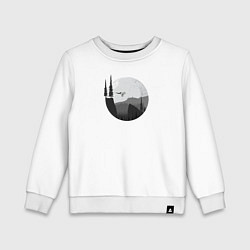 Свитшот хлопковый детский Давай через овраг, цвет: белый