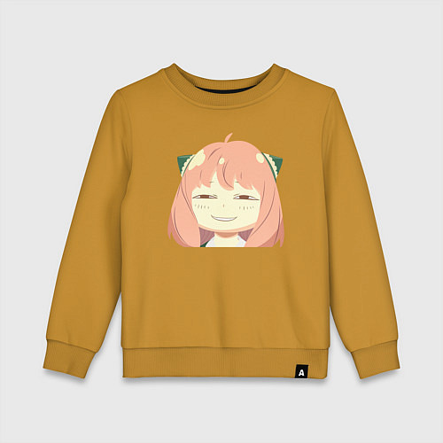 Детский свитшот Аниме Семья шпиона - Аня Форджер Anime Spy x Famil / Горчичный – фото 1