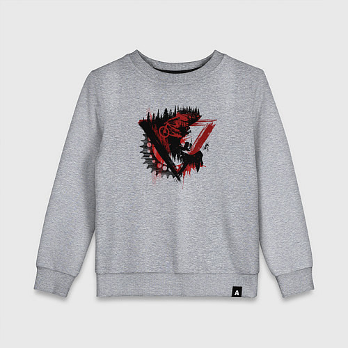 Детский свитшот Mtb trash polka / Меланж – фото 1