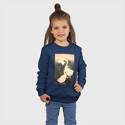 Свитшот хлопковый детский Geese Гуси, цвет: тёмно-синий — фото 2