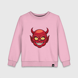 Свитшот хлопковый детский Красный демон, цвет: светло-розовый