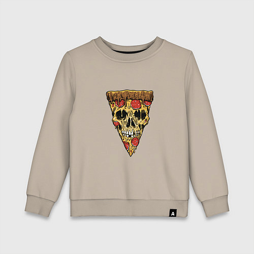 Детский свитшот Pizza - Skull / Миндальный – фото 1